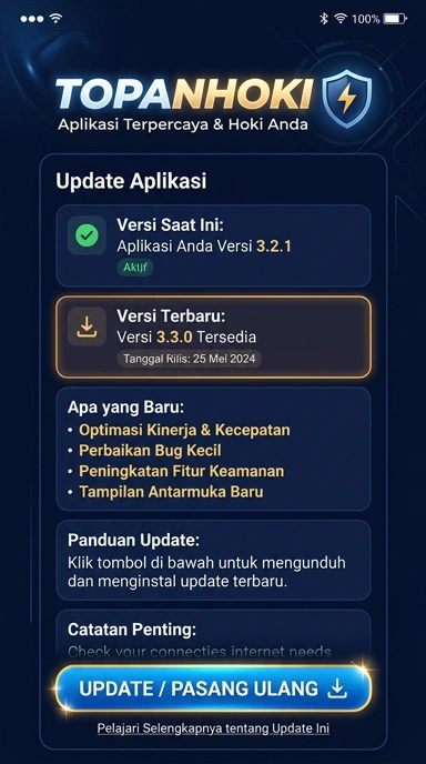 Riwayat Versi Aplikasi topanhoki Terbaru